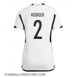 Deutschland Antonio Rudiger #2 Replik Heimtrikot Damen WM 2022 Kurzarm